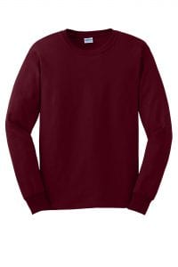 Gildan Long Sleeve Maroon Red
